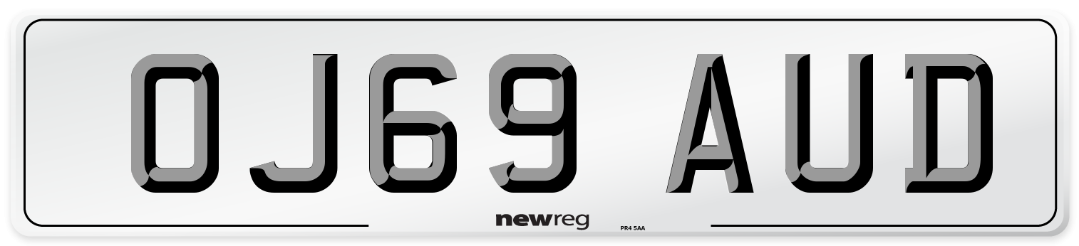 OJ69 AUD Number Plate from New Reg